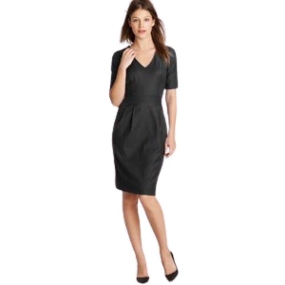 New 2 JCrew Memo Work Dress Wool Warm Formal Cocktail Small